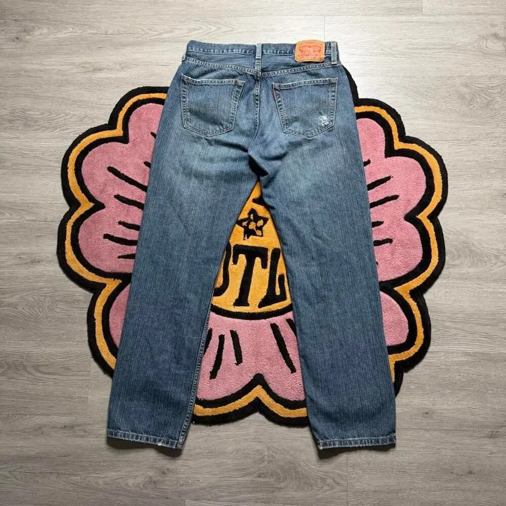 Levi’s Strauss 559 Loose Straight Distressed Denim Jeans Size 32x32 Blue